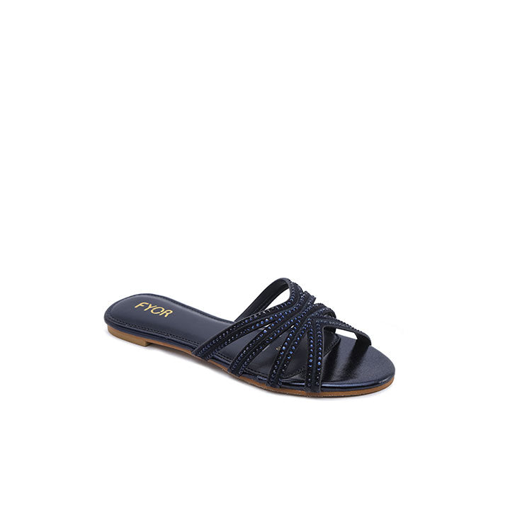 FYOR Flat Sandal #color_navy