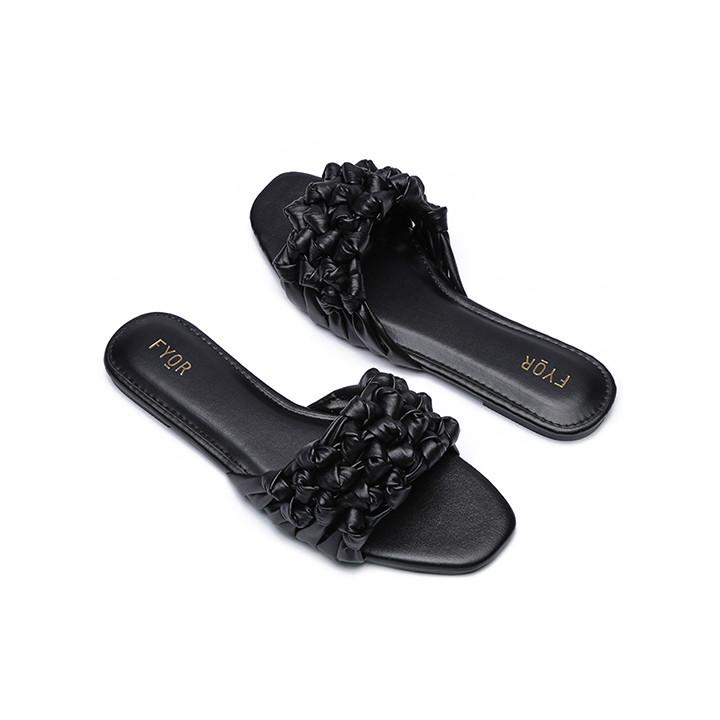Fyor MY 178 Flat sandal #color_black