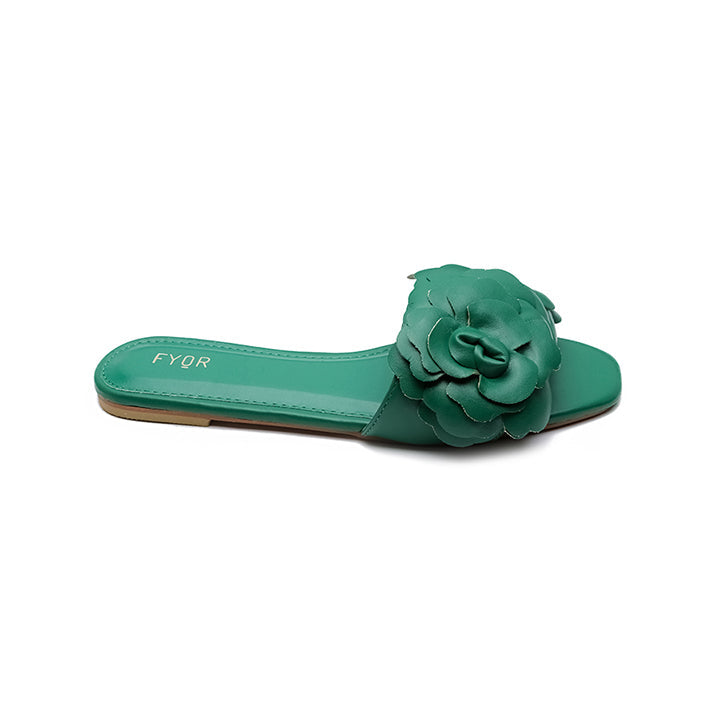 Fyor MY 222 Flat sandal #color_green