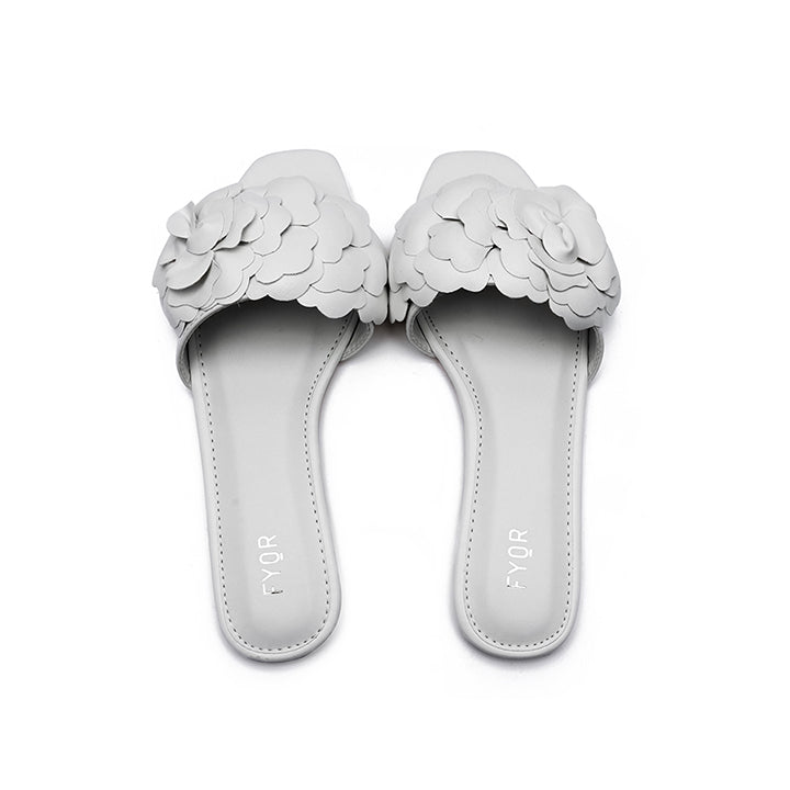 Fyor MY 222 Flat sandal #color_white