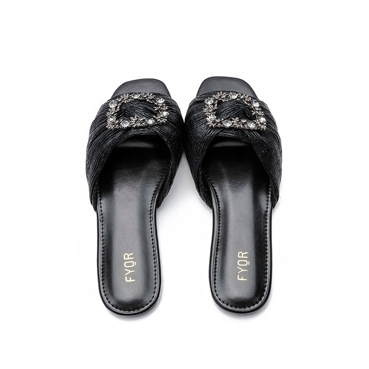 Fyor MY 224 Flat sandal #color_black