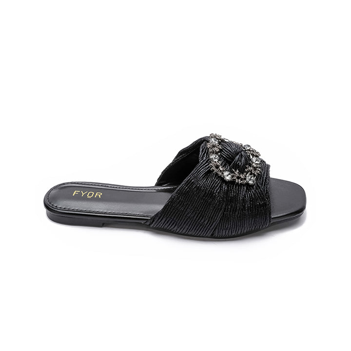 Fyor MY 224 Flat sandal #color_black