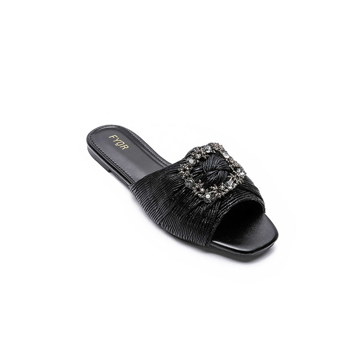 Fyor MY 224 Flat sandal #color_black