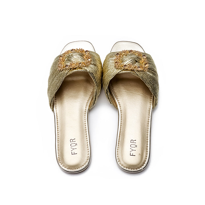 Fyor MY 224 Flat sandal #color_gold