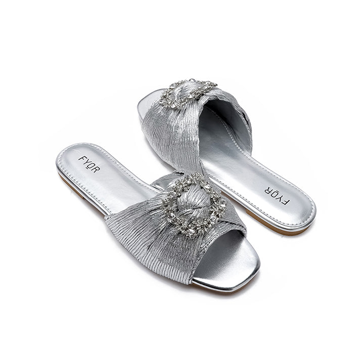 Fyor MY 224 Flat sandal #color_silver
