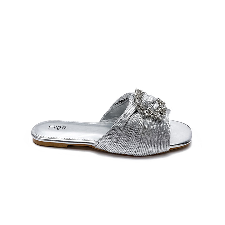 Fyor MY 224 Flat sandal #color_silver