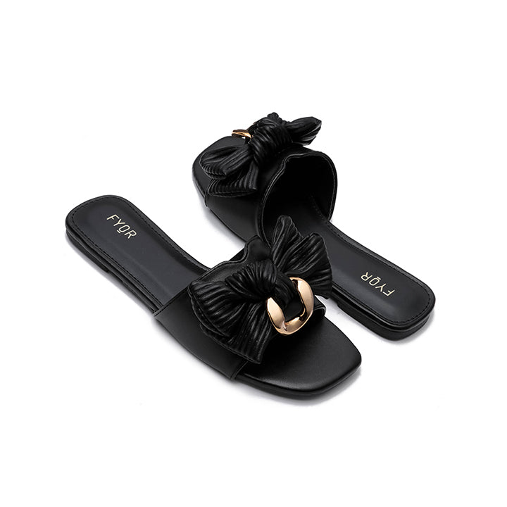 Fyor MY 228 Flat sandal #color_black
