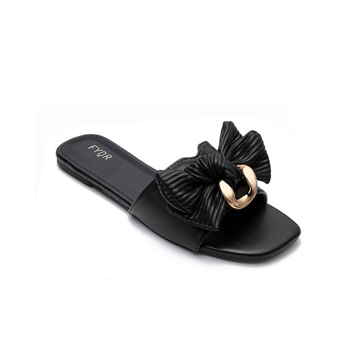 Fyor MY 228 Flat sandal #color_black