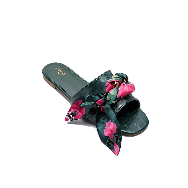 Fyor MY 231 Flat sandal #color_green