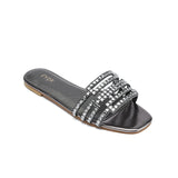 Fyor MY 329 Flat sandal #color_gunmetal