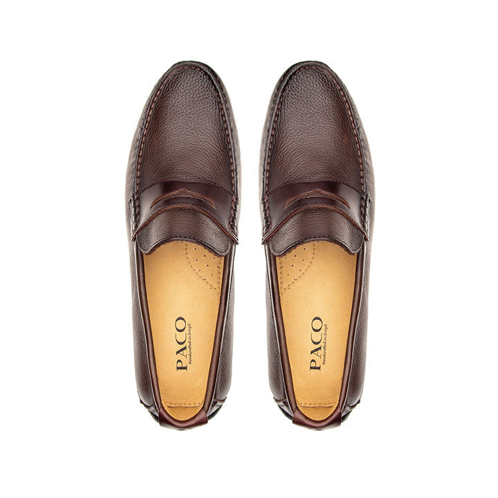 Paco PSV 036 Men's Moccasin #color_coffee