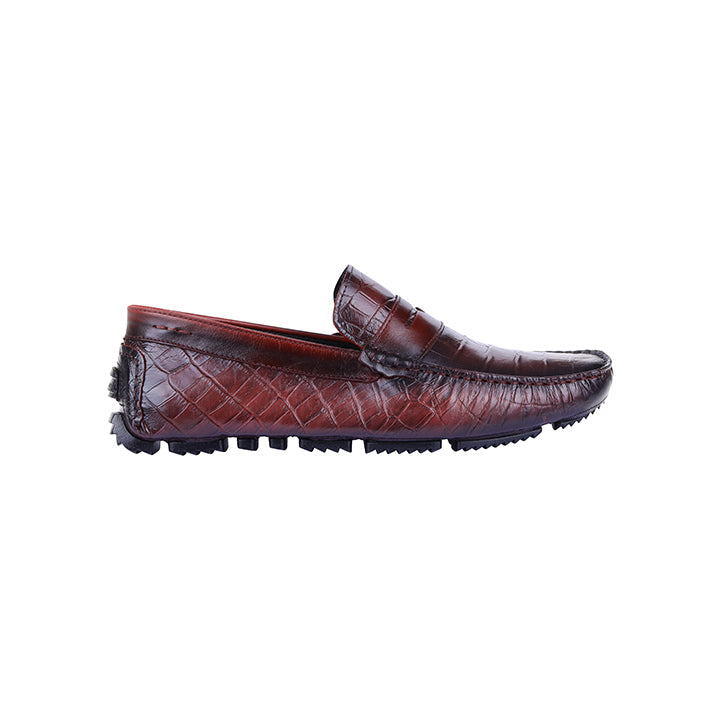 Paco PSV 007 Men's Moccasin #color_burgundy