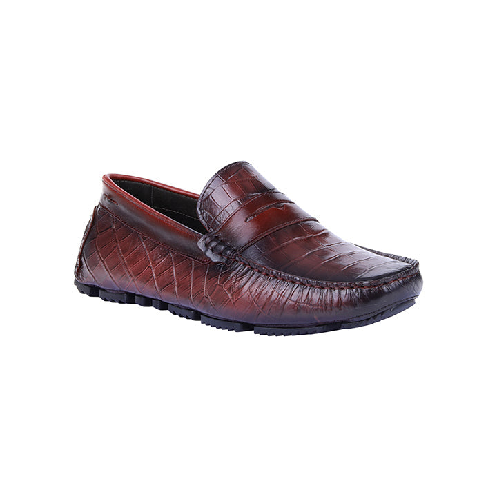 Paco PSV 007 Men's Moccasin #color_burgundy