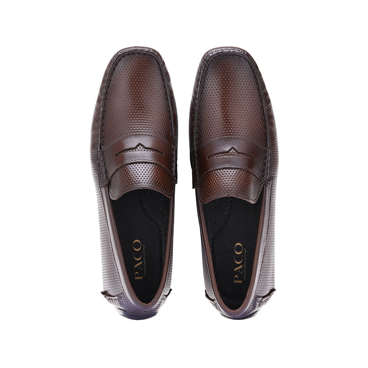 Paco PSV 015 Men's Moccasin #color_coffee