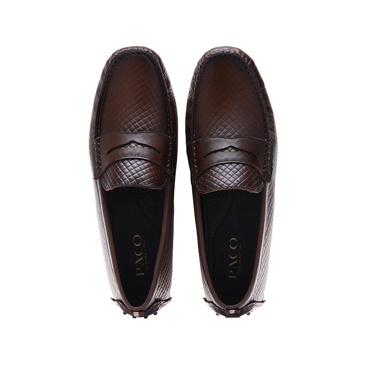 Paco PSV 024 Men's Moccasin #color_coffee