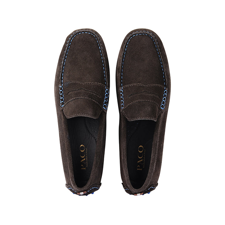 Paco PSV 026 Men's Moccasin #color_coffee