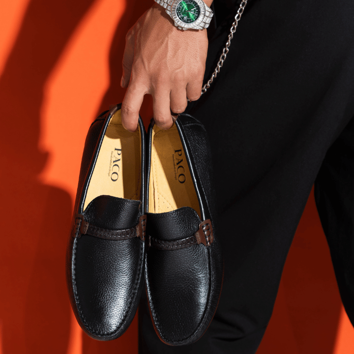 Paco PSV 035 Men's Moccasin #color_black