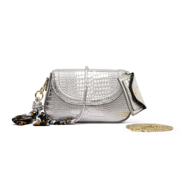 Fyor ZY 2304 Cross Body Bags #color_silver